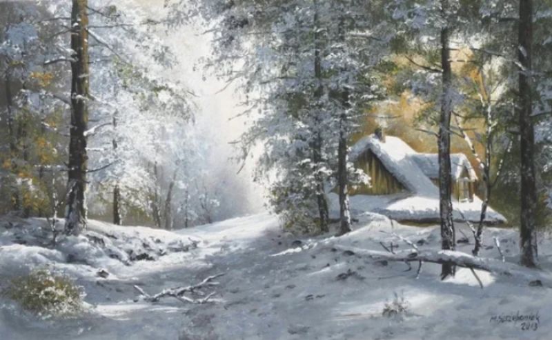 Зимний пейзаж в лесу