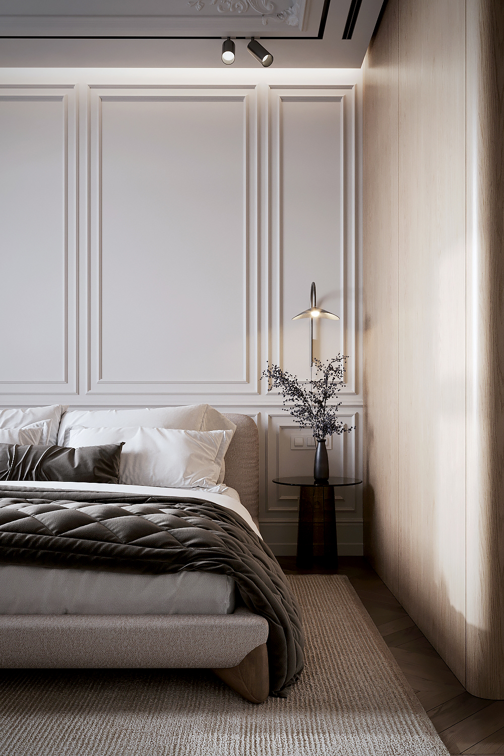 This compact 80 m² apartment is located in a building on the waterfront in the historic center of Moscow