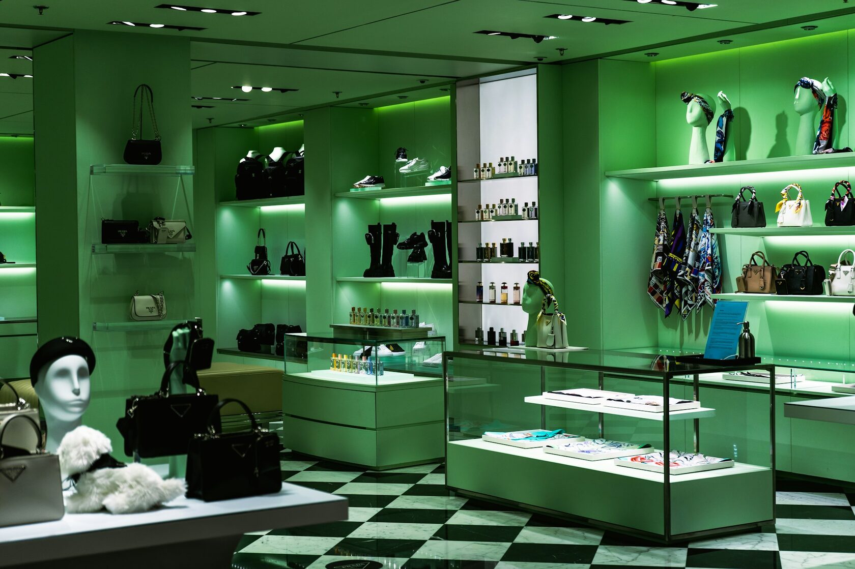 An elegant luxury boutique interior
