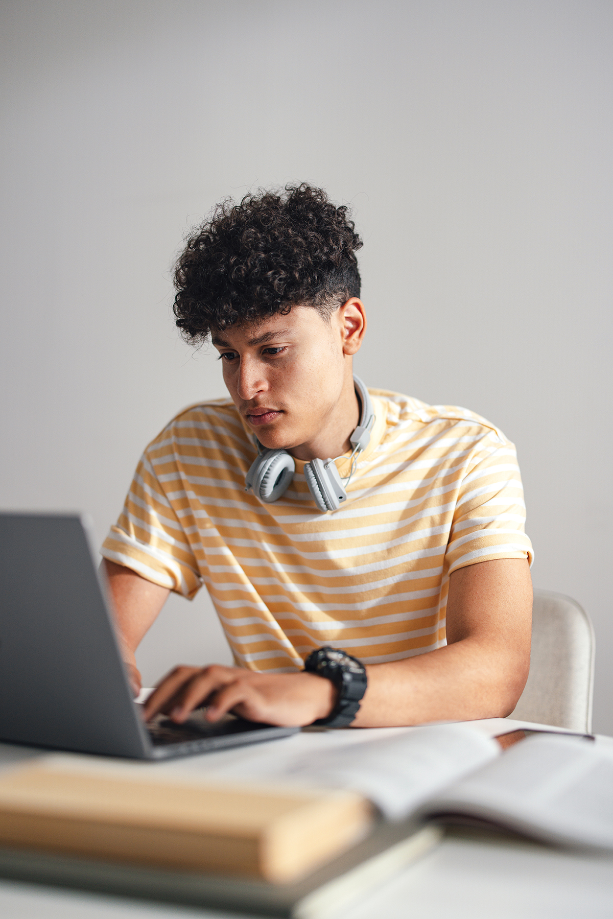 Developer working on a laptop