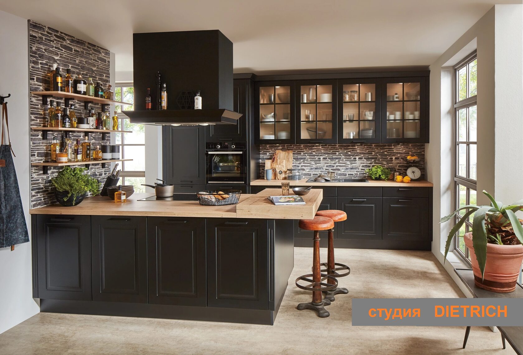Кухня nobilia с полуостровом SYLT 851