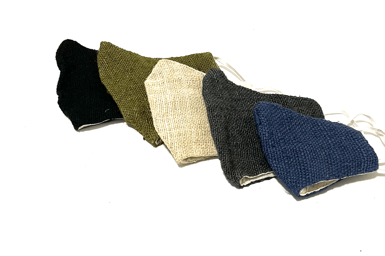 Reusable hemp and organic cotton face mask