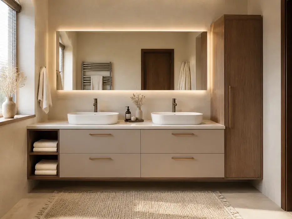 Mobilier pentru baie - soluții rezistente și compacte