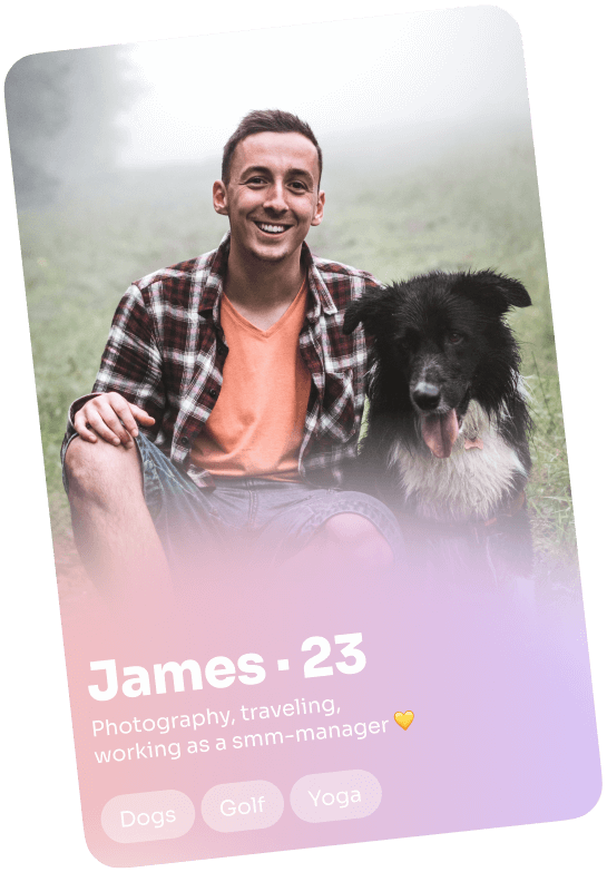 smiling man with dog