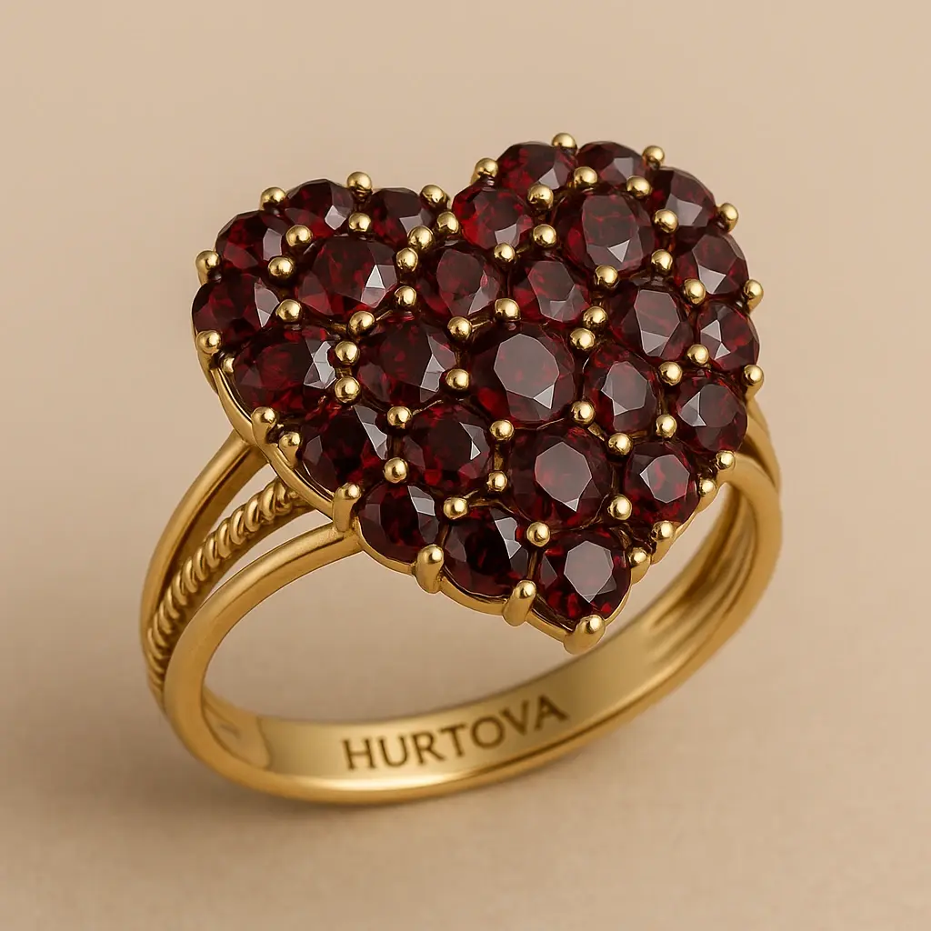 Каблучка з геліодором у золоті 750 проби, ювелірні прикраси HURTOVA 