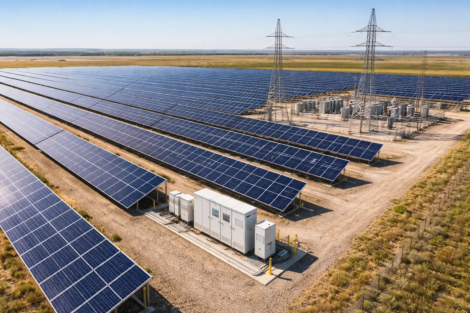 Сетевая on-grid солнечная электростанция