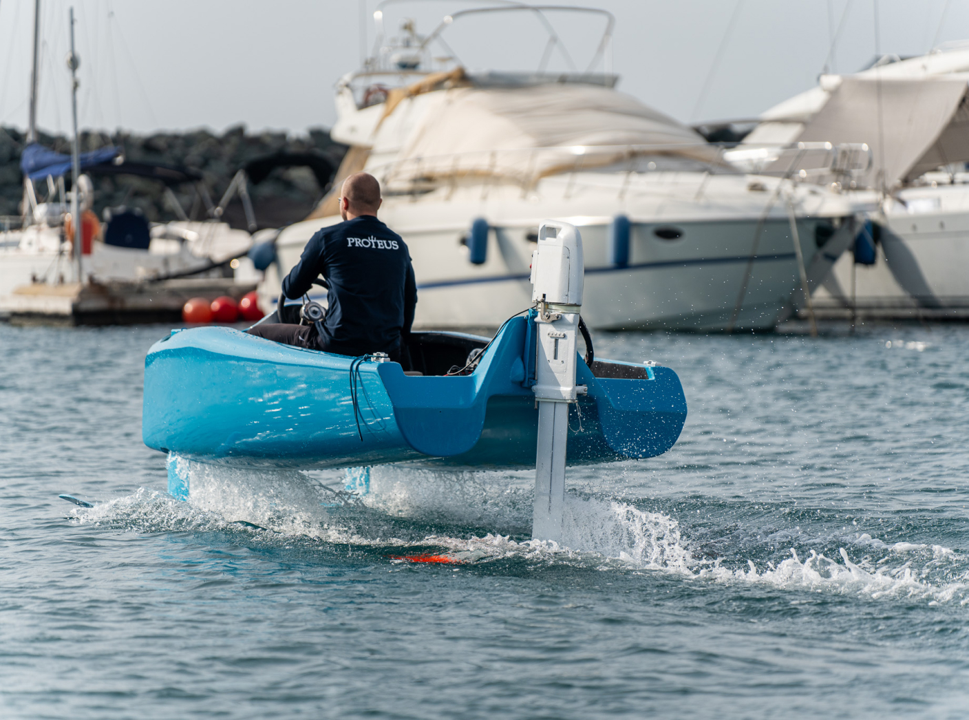 Proteus 310 foiling mode in rough sea conditions