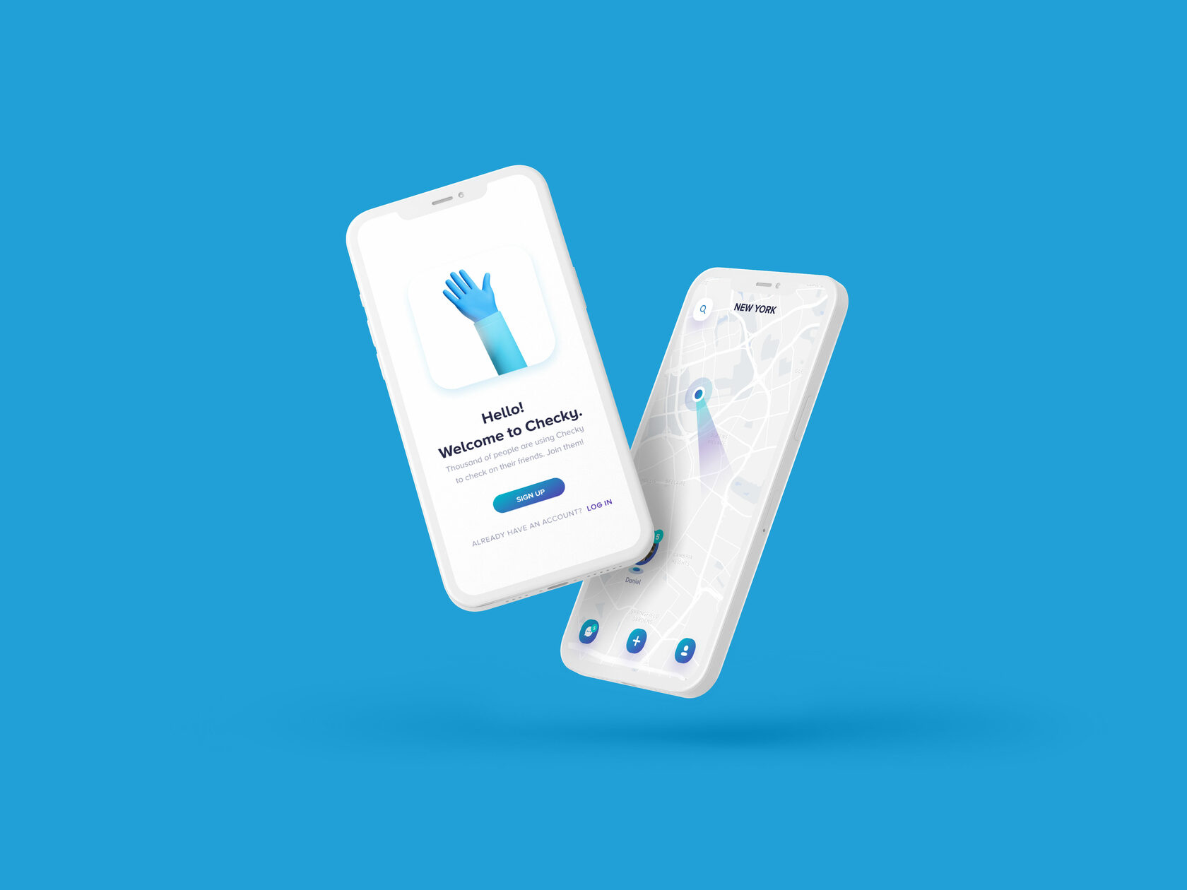 Mobile app Checky/UI/UX design screens1