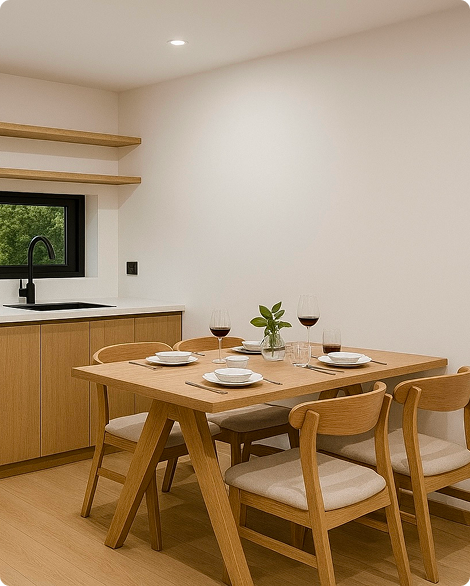 Spacehouses dining area