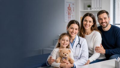 Сім’я на консультації у сімейної лікарки