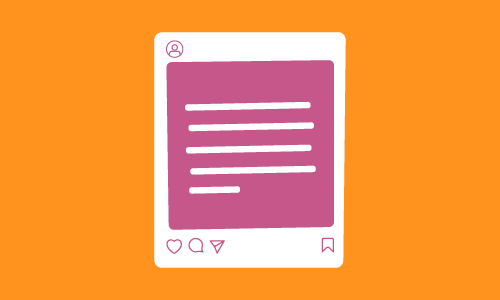 An illustrated icon of an instragram post 