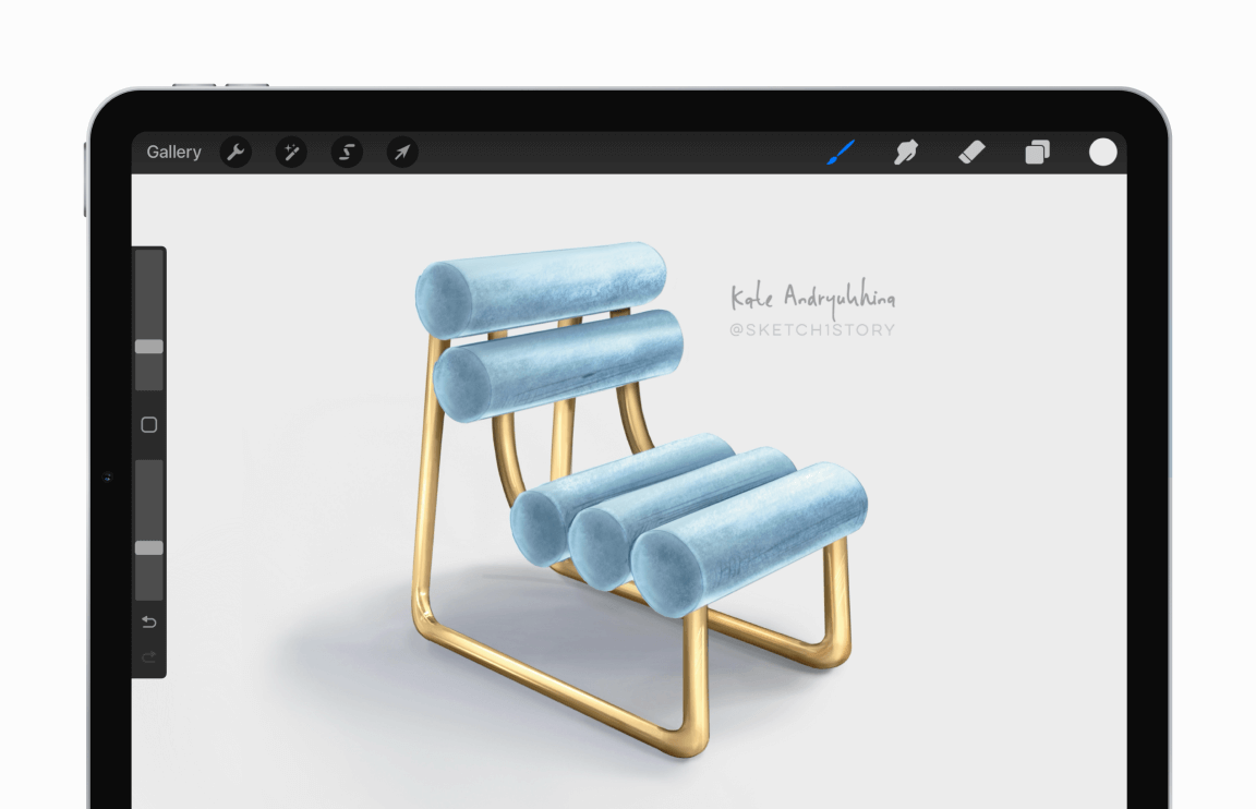 Chair in Two-Point Perspective