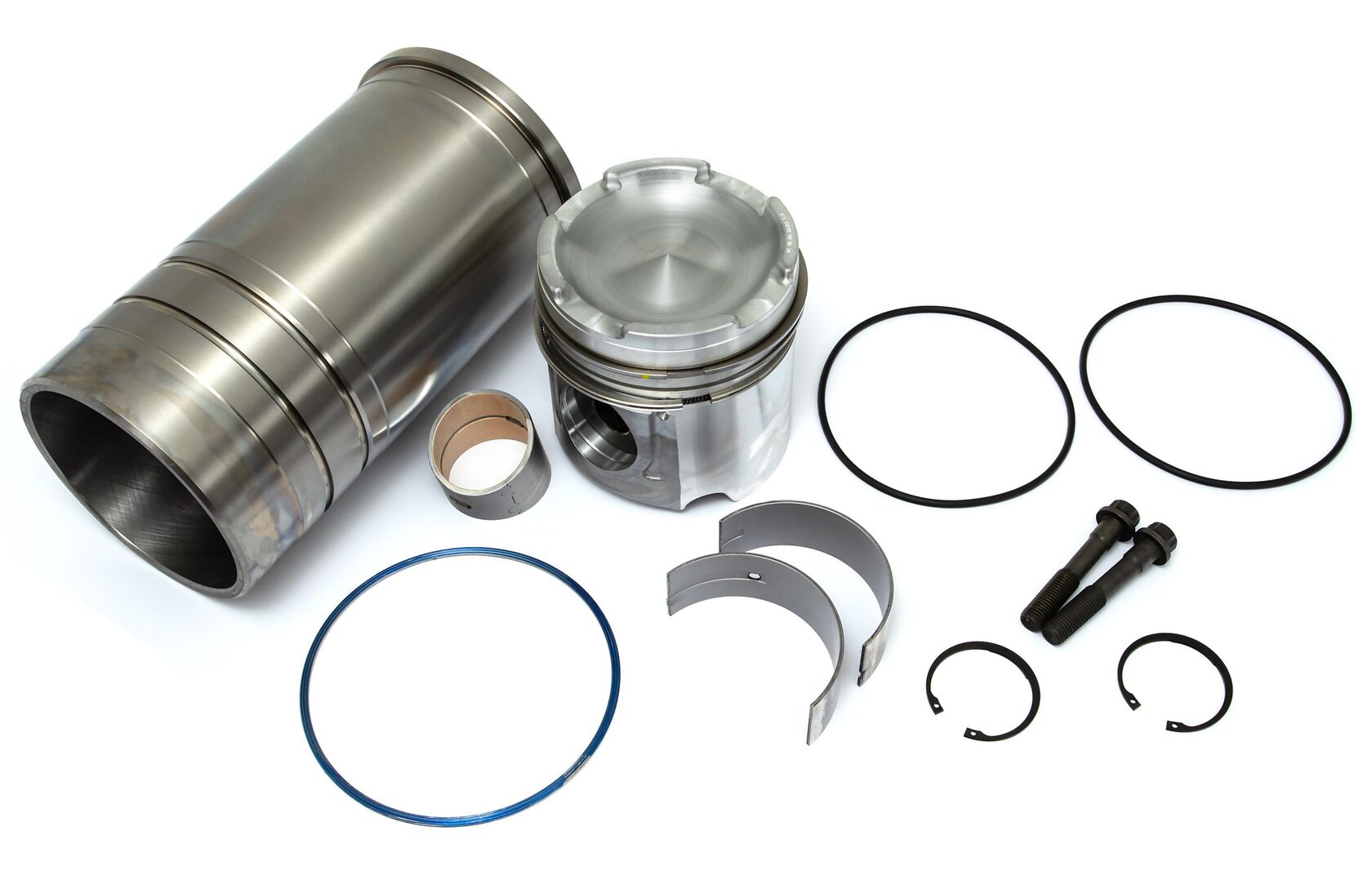 Engine overhaul kit — cylinder liner, piston, rings and bearings sourced by IWH from Turkey