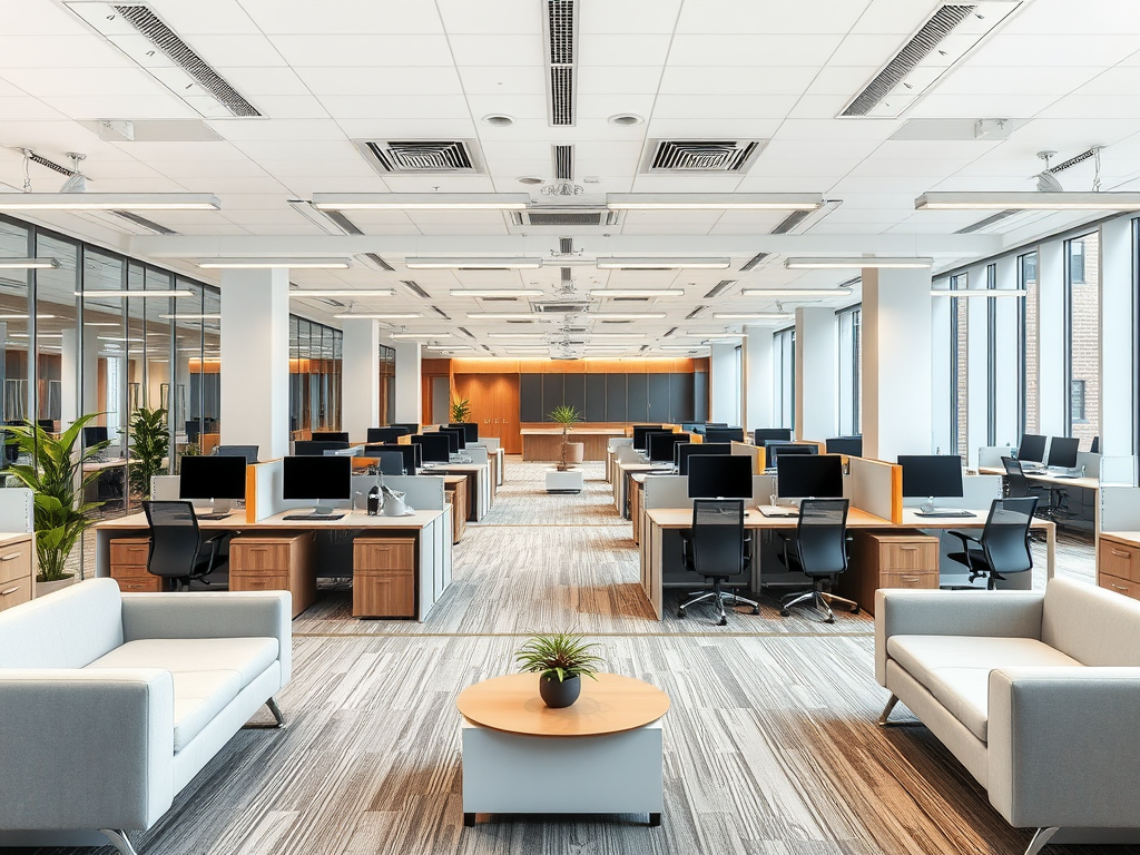 Premium Open-Plan Office Design with Ergonomic Furniture and Wellness Features by ABJ Lincolnshire