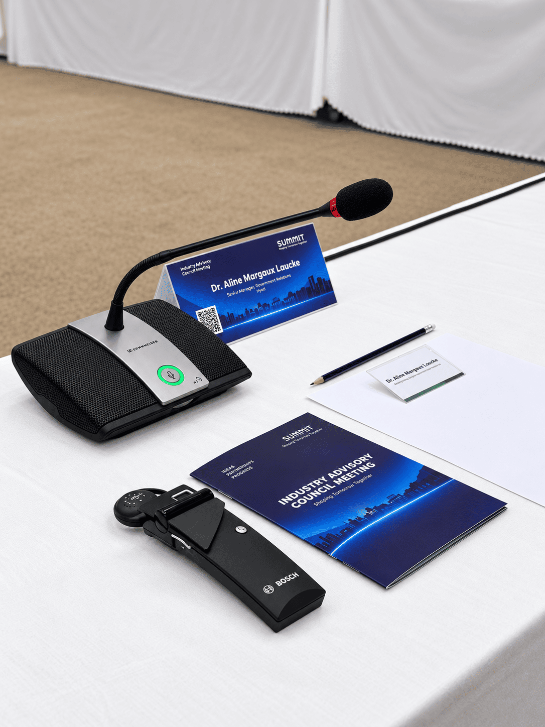 Delegate microphone consoles