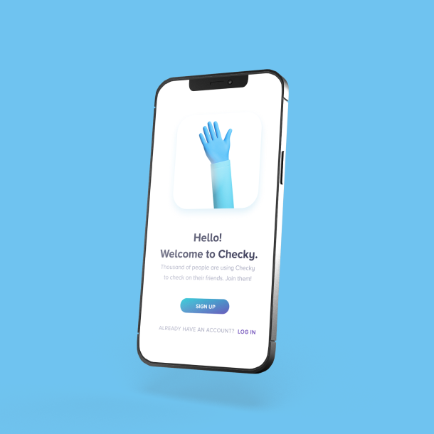 Checky is a realtime location sharing app designed by Yugen Branding