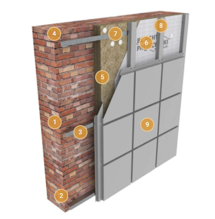 Облицовка фасада кассетонами.