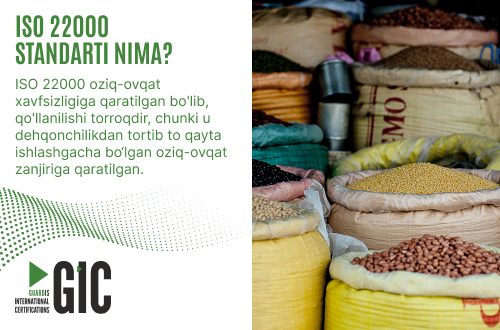 ISO 22000 standarti nima?