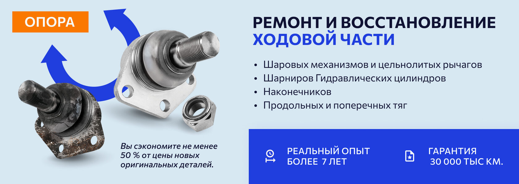 восстановление шаровых опор