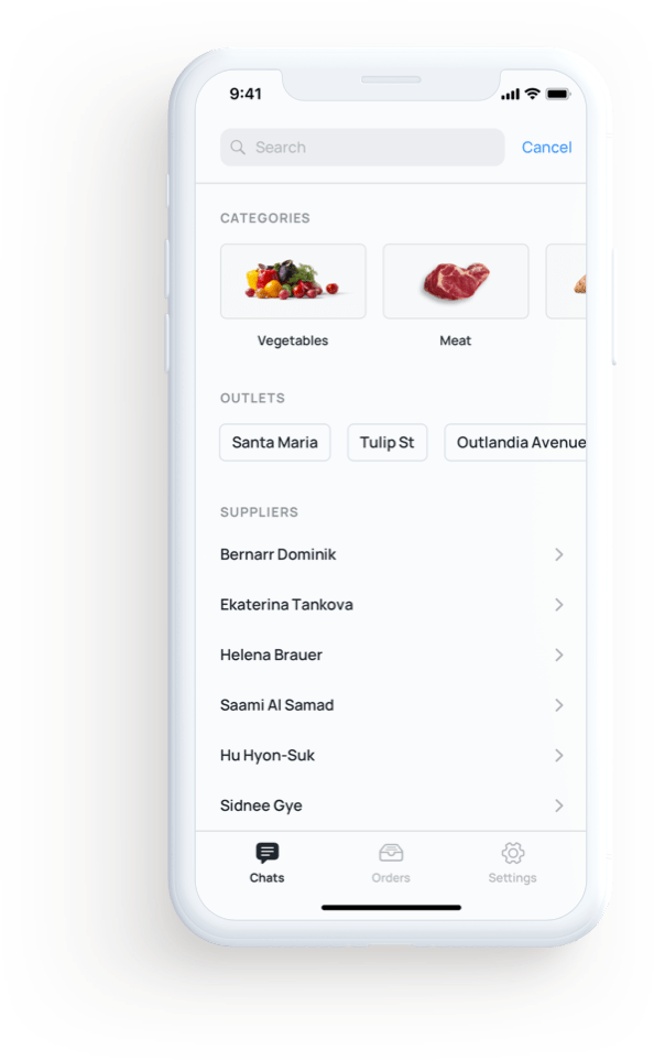 Categories iOS app design