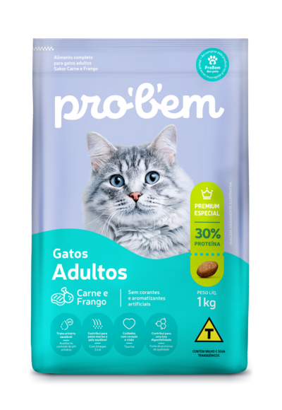 mockup de saco de ração probem para cães adultos