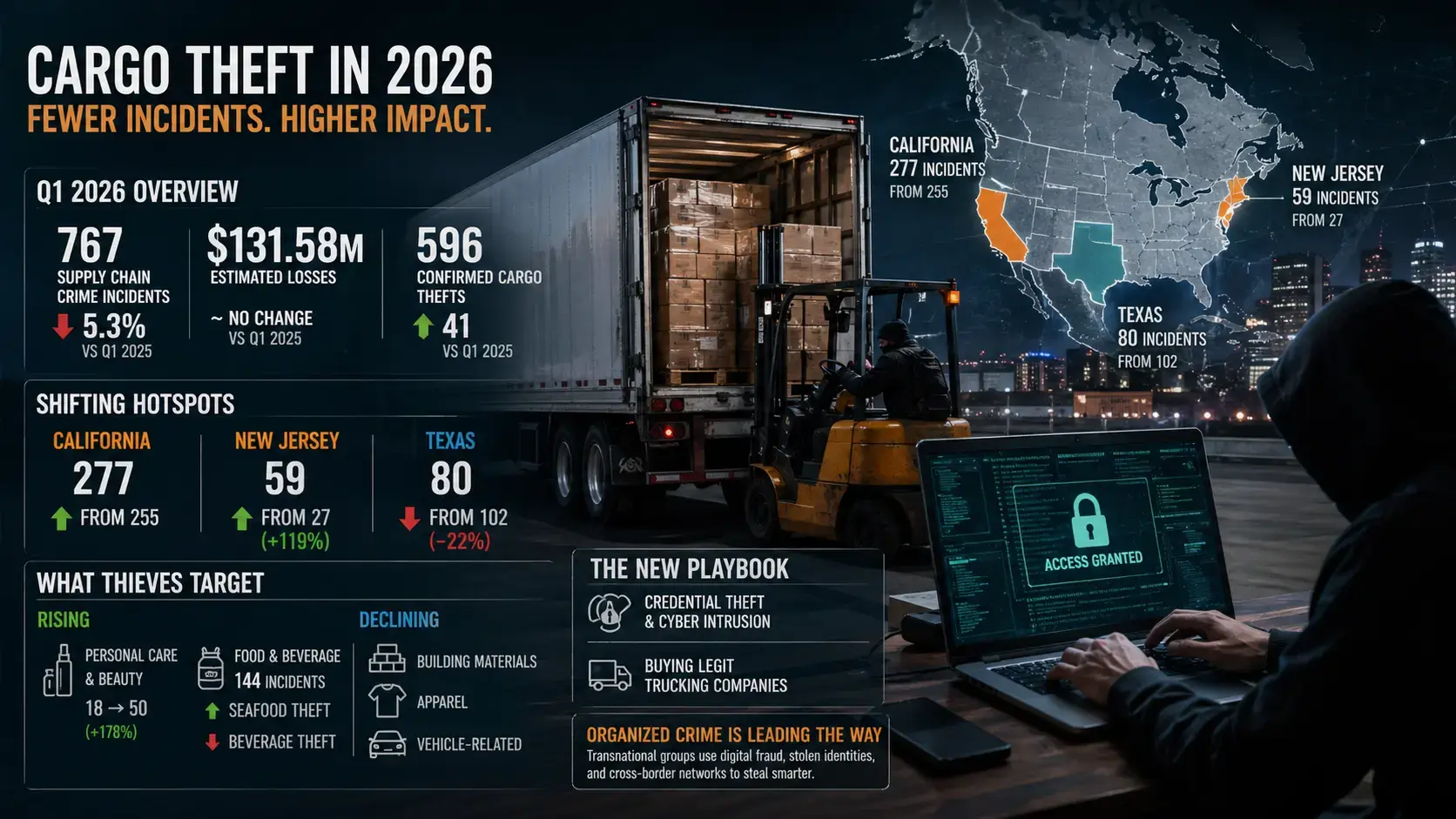 Global logistics and cargo security concept