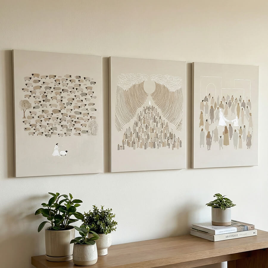 Триптих в інтер'єрі