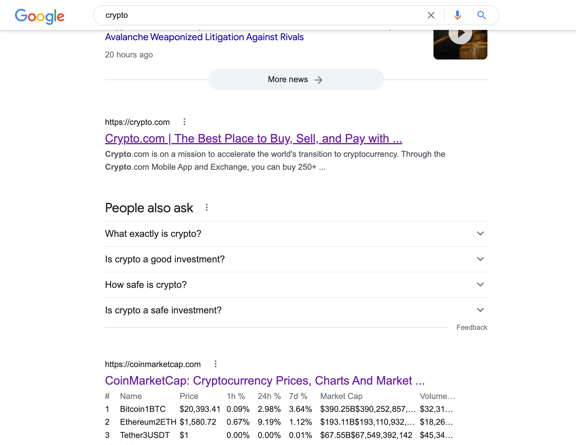 Crypto.com on google