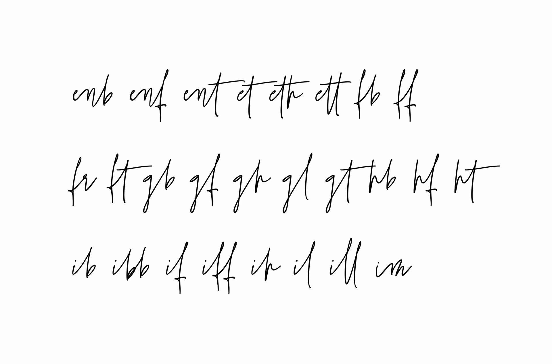 Fabulous Style font, Alternates