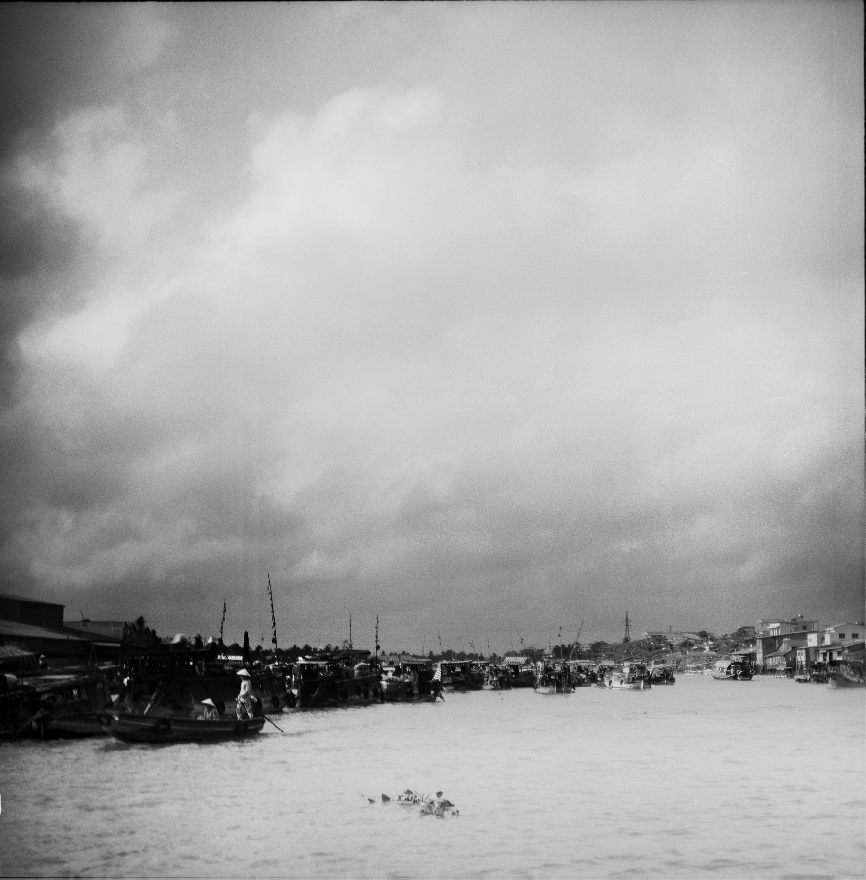 A true floating market in the Mekong Delta