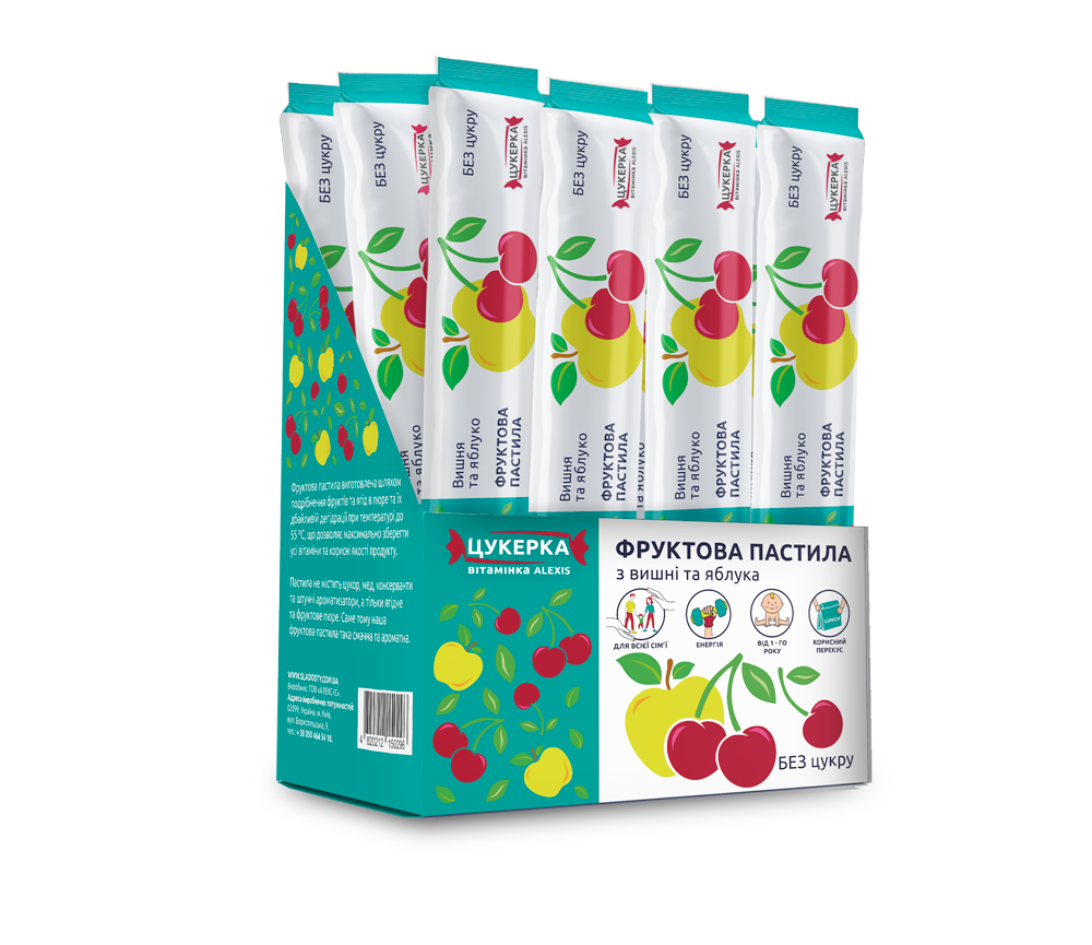 пастила вишня и яблоко