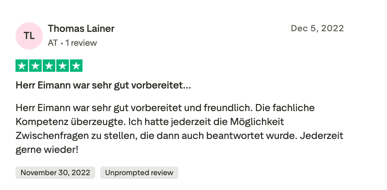 Teilnehmer-Bewertung