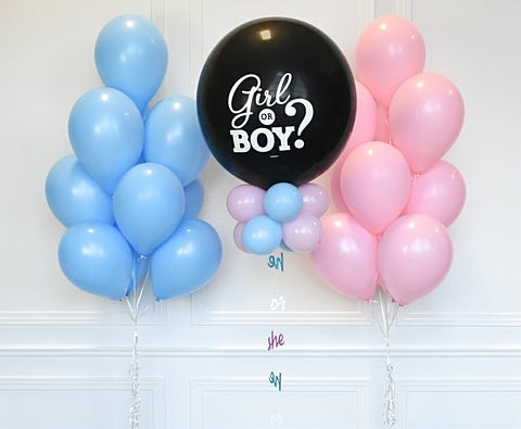 Baloane pentru aflarea sexului copilului, Baietel sau fetita? Gender reveal party