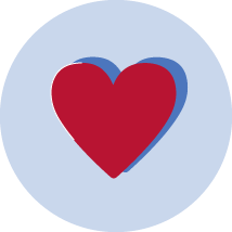 Icon of a red heart