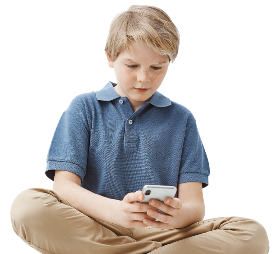 Child talking online