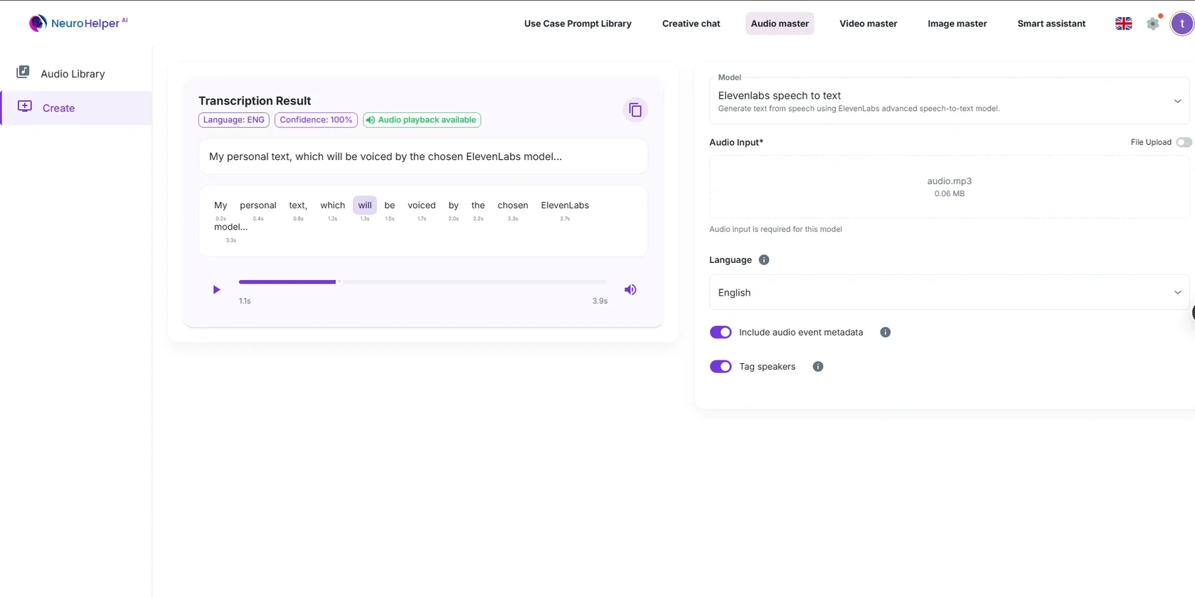 AI transcription and audio-to-text