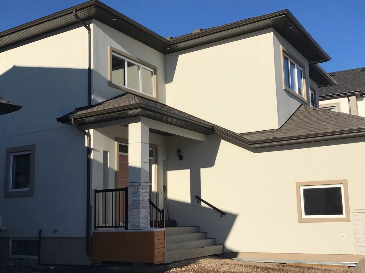 Stucco installation for a private house in Calgary