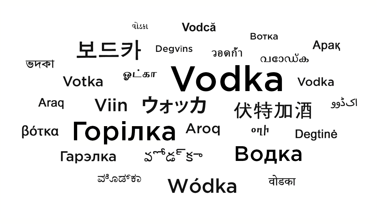 vodka in different languages