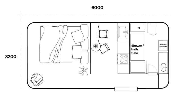 Module house Japan Hokkaido 6 meter