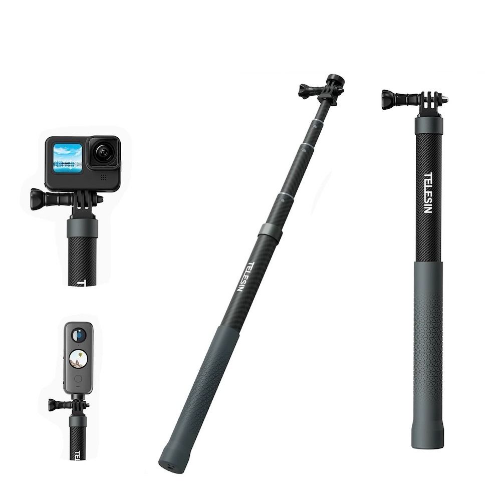 TELESIN New Design 3m Carbon Fiber Selfie Stick (3.0) — iProStore Bakı