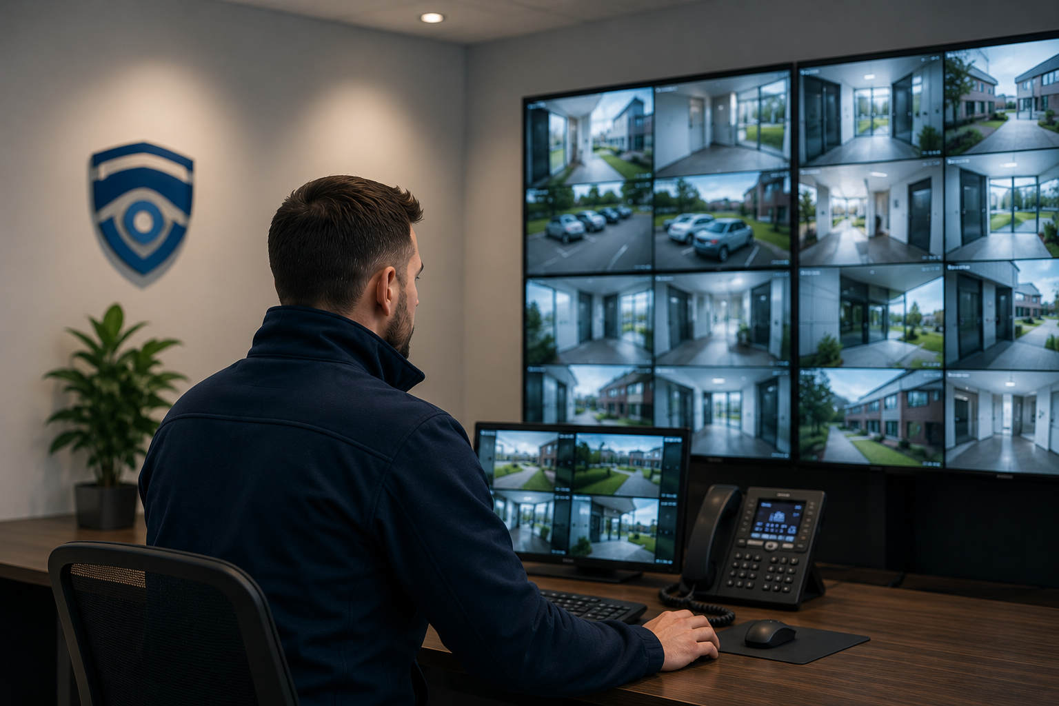 WESEC security professional monitoring CCTV systems
