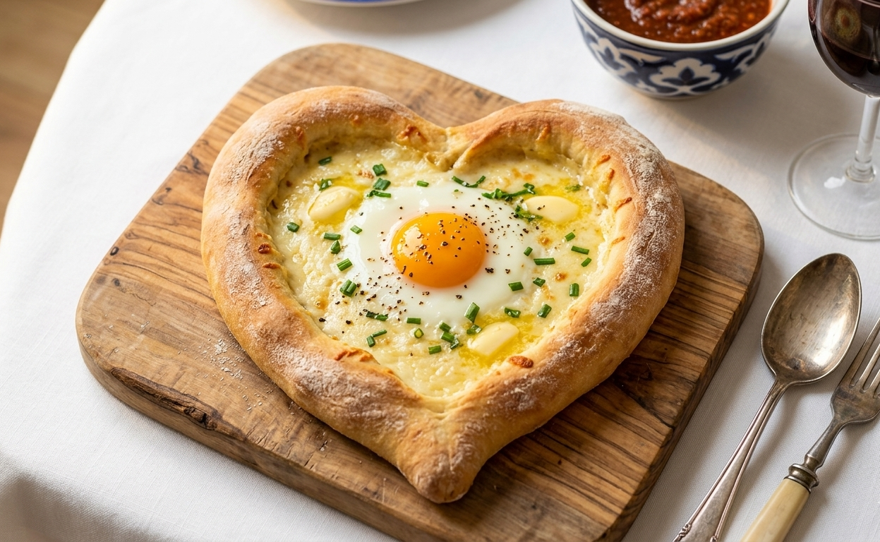 Traditional Adjaruli Khachapuri