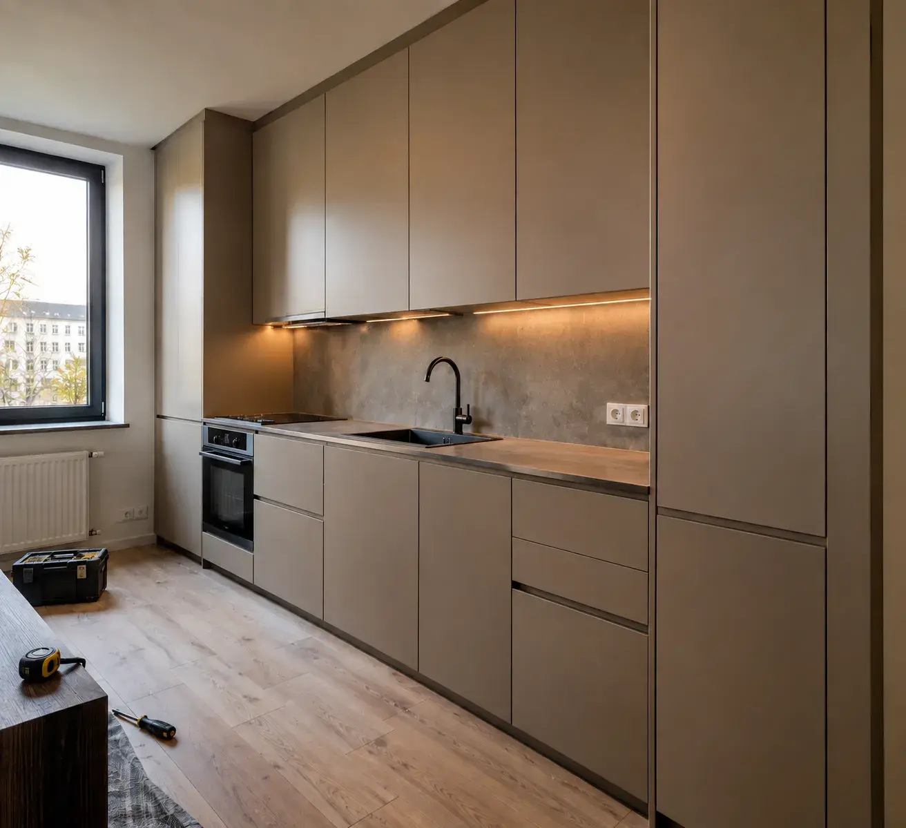 Montaj mobilier FaurMobila — instalare precisă în spațiu finalizat