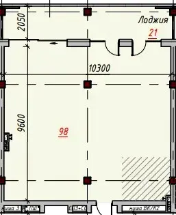 1-комнатная квартира в ЖК OZONE Residence — планировка 3