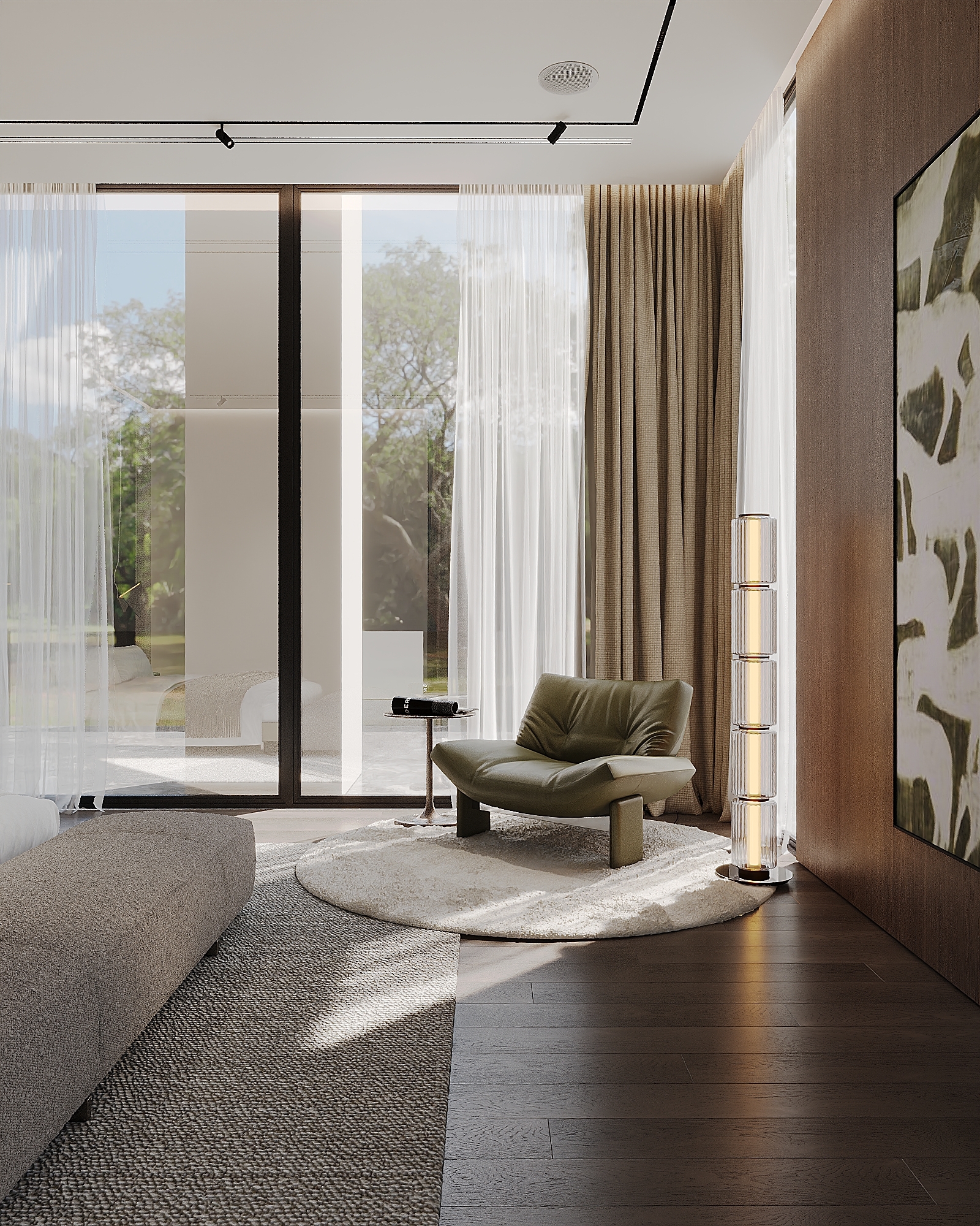 The interior of this three-story villa in Limassol — including a basement level with a wine room and home cinema — blends simplicity, scale, and refinement