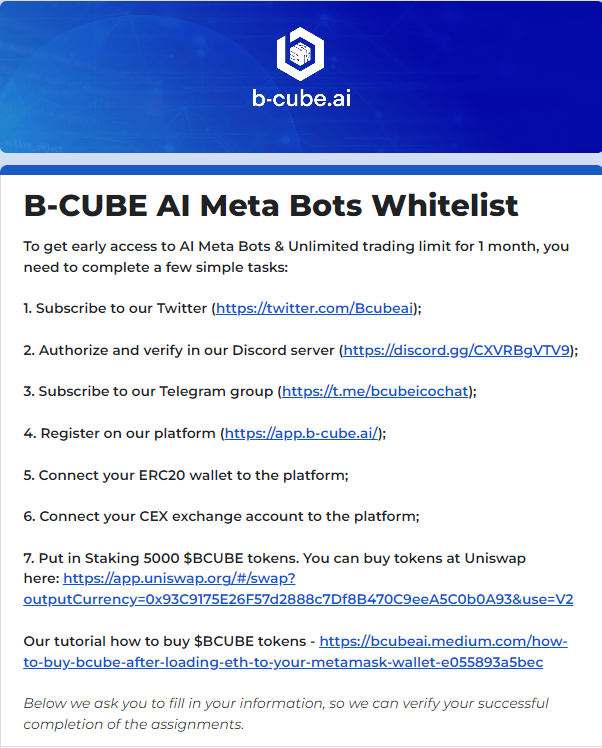 B-Cube Whitelist