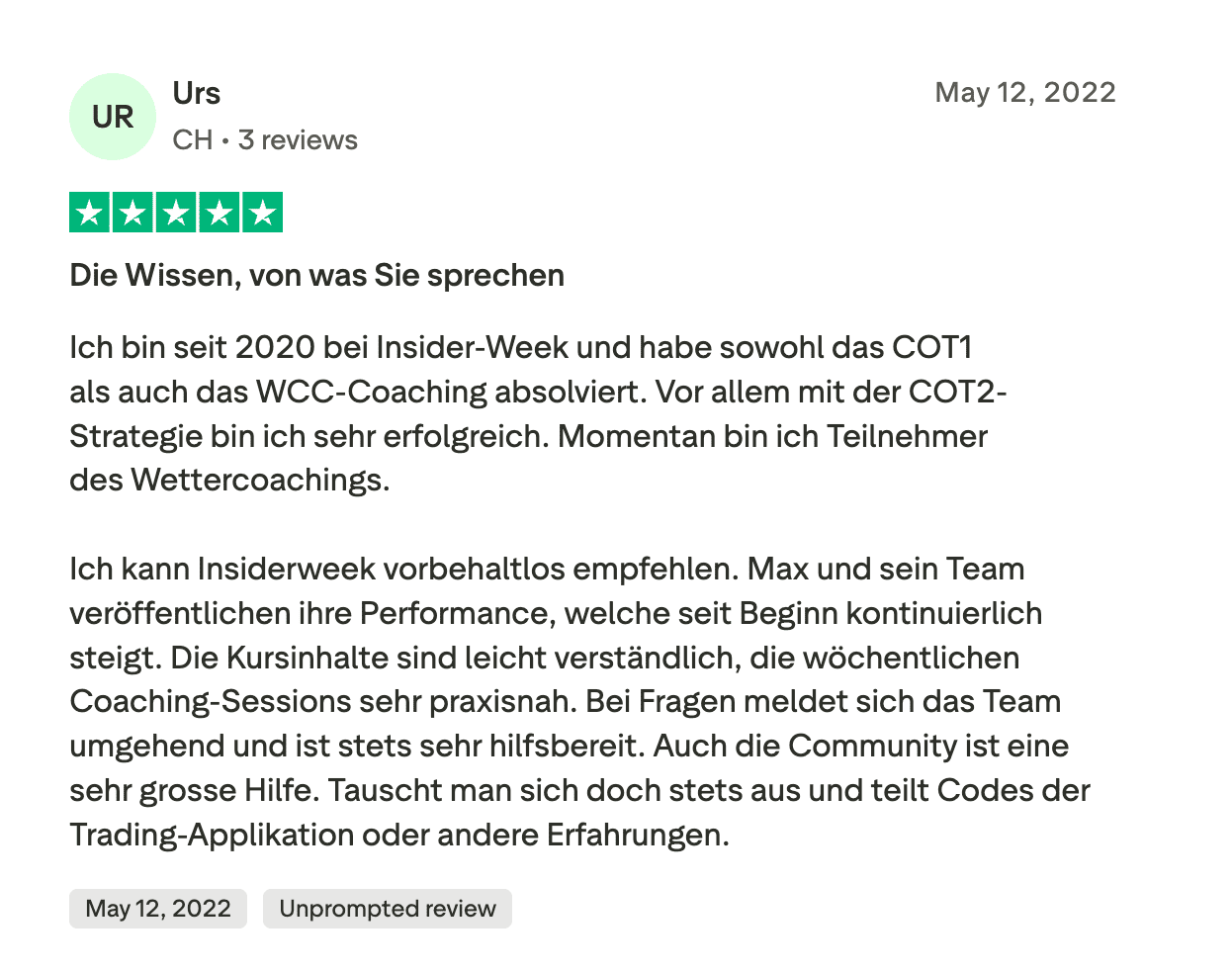 Teilnehmer-Bewertung