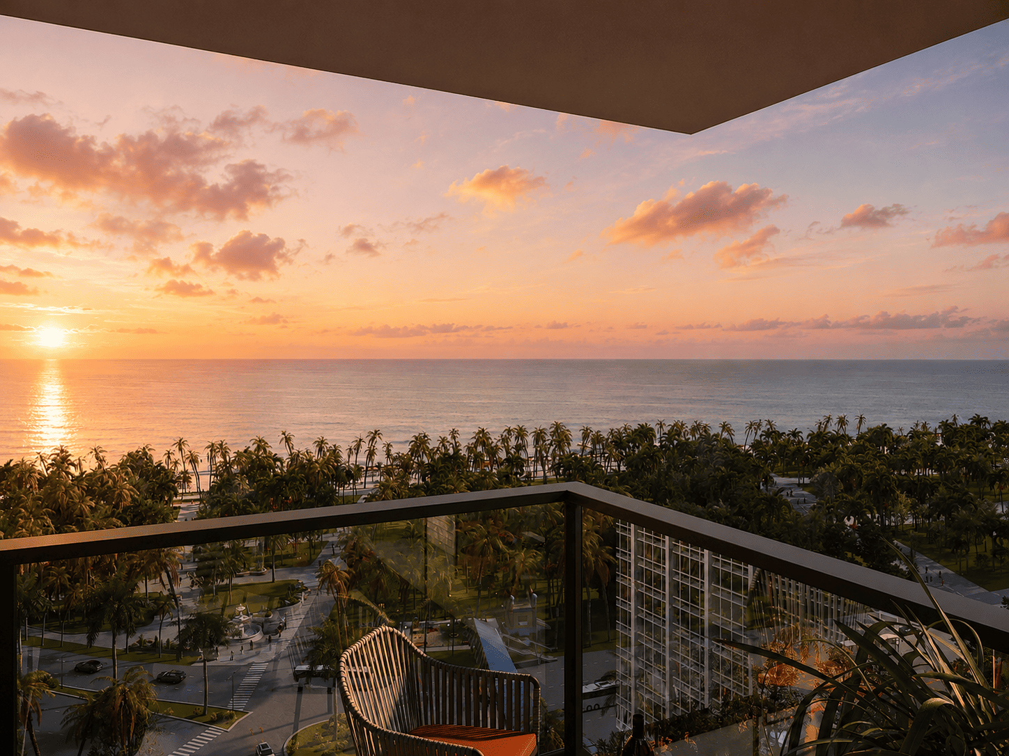 Sunset balcony view — Prime Residence