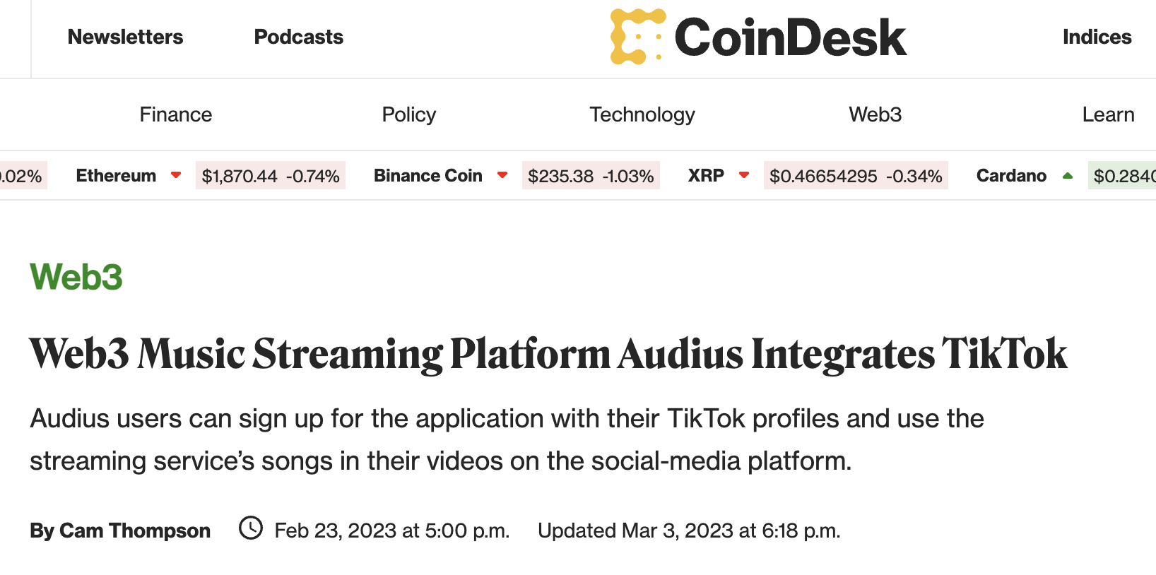 Audius Integrates TikTok