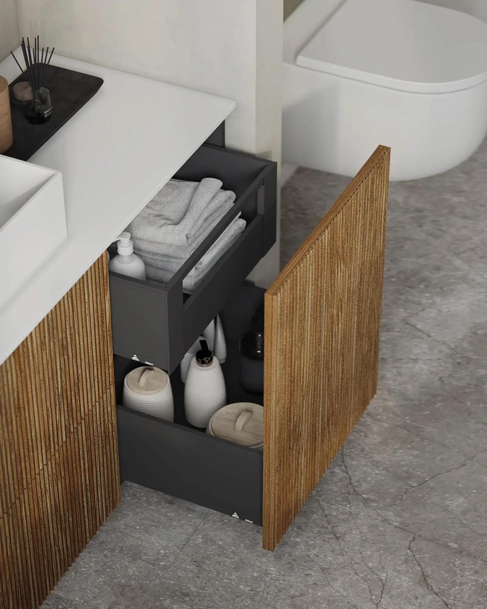 Bathroom vanity unit and worktop detail Peterborough